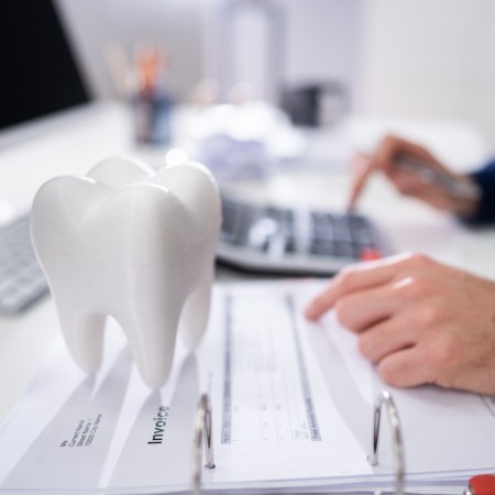 Woman in dental chair smiling